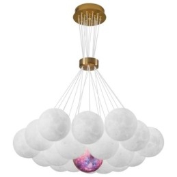 Moon Bubble Kattokruunu Moderni 3D Print Balls -riippuvalaisin