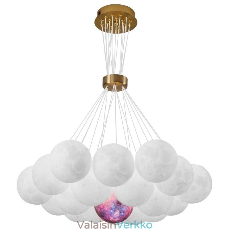 Moon Bubble Kattokruunu Moderni 3D Print Balls -riippuvalaisin