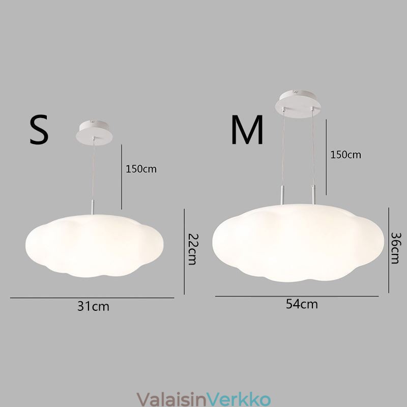 Creative riippuvalaisin Valkoinen pilviriippuvalaisin