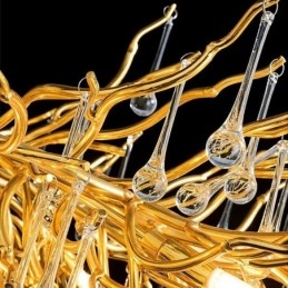 Ylellinen kristallikruunu kultainen moderni kattoon riippuva lamppu ruokailutila