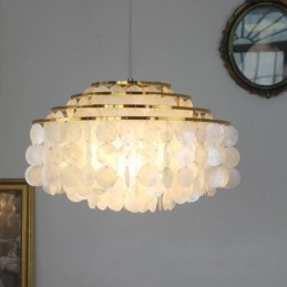 Moderni Raindrop Kattokruunu Valkoinen Shell Shade kattoon riippuva valaistus