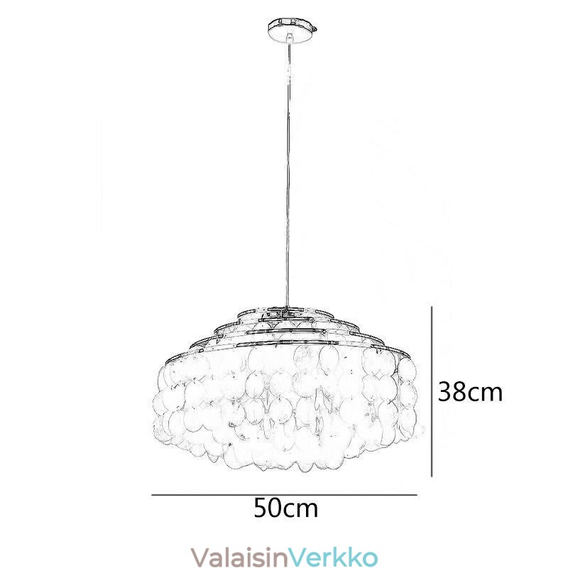 Moderni Raindrop Kattokruunu Valkoinen Shell Shade kattoon riippuva valaistus