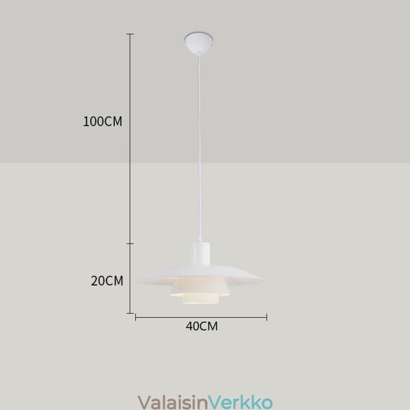 Valkoinen alumiininen riippuvalaisin Nykyaikainen kattokruunu säädettävä riippuvalaisin