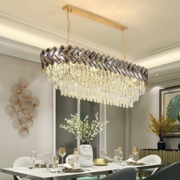 European Crystal Pendant Light Ylellinen soikea kattovalaisin