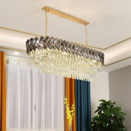 European Crystal Pendant Light Ylellinen soikea kattovalaisin