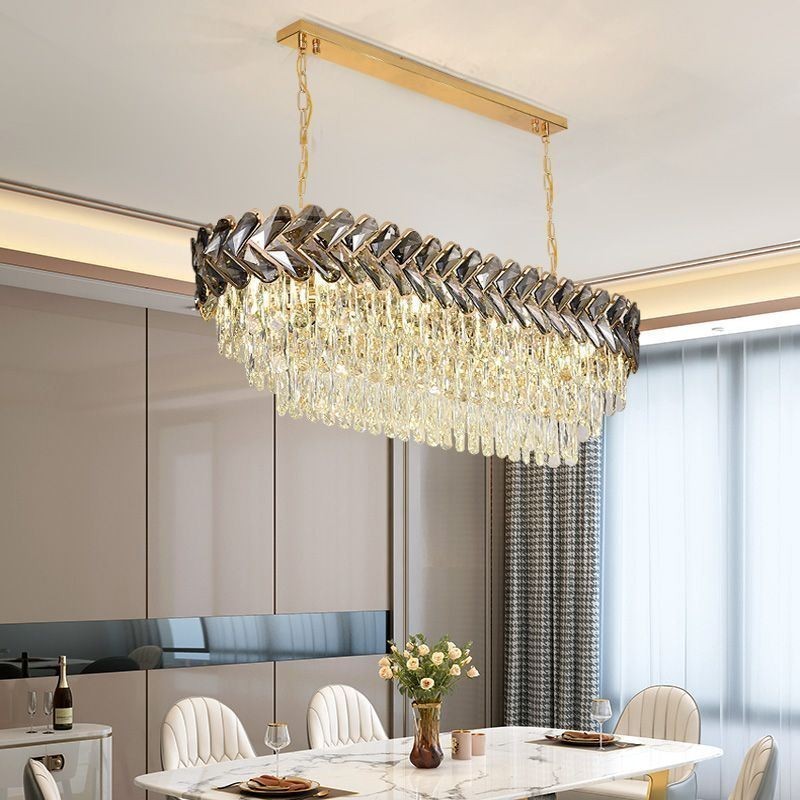 European Crystal Pendant Light Ylellinen soikea kattovalaisin