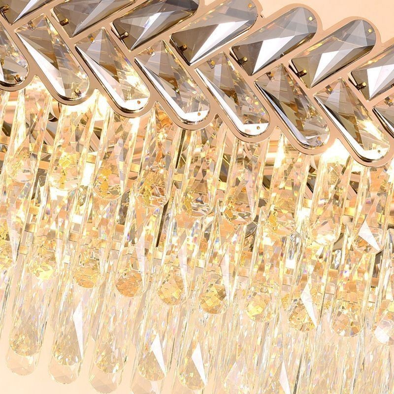 European Crystal Pendant Light Ylellinen soikea kattovalaisin
