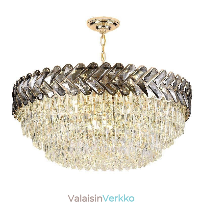 Crystal Pendant Light kultainen kattovalaisin