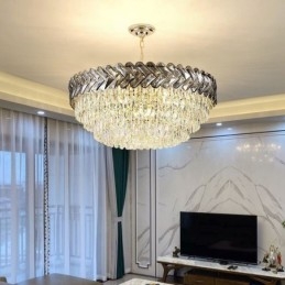 Crystal Pendant Light kultainen kattovalaisin