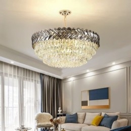 Crystal Pendant Light kultainen kattovalaisin