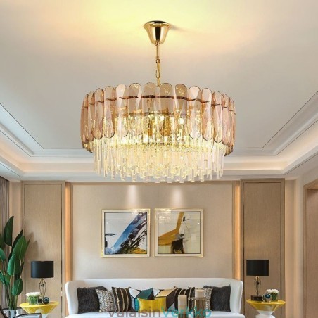 Ylellinen kattovalaisin Crystal Gold kattovalaisin Ylellinen kattovalaisin Crystal Gold kattovalaisin