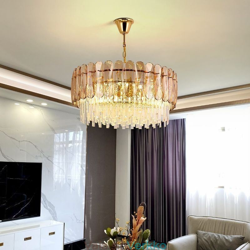 Ylellinen kattovalaisin Crystal Gold kattovalaisin