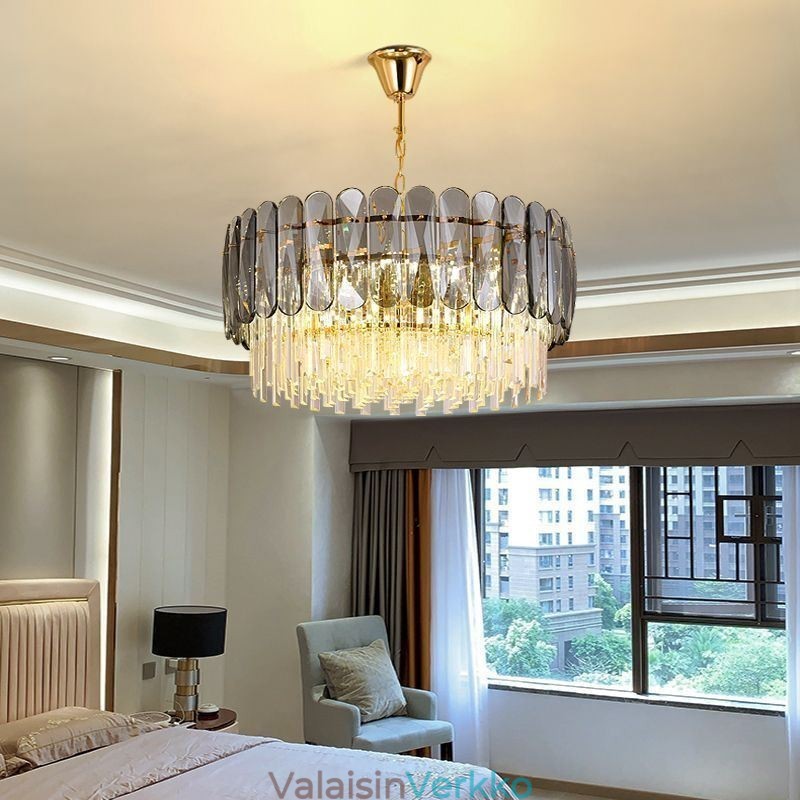 Ylellinen kattovalaisin Crystal Gold kattovalaisin