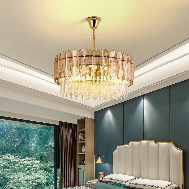 Ylellinen kattovalaisin Crystal Gold kattovalaisin