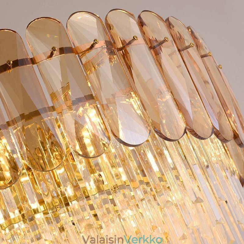 Ylellinen kattovalaisin Crystal Gold kattovalaisin