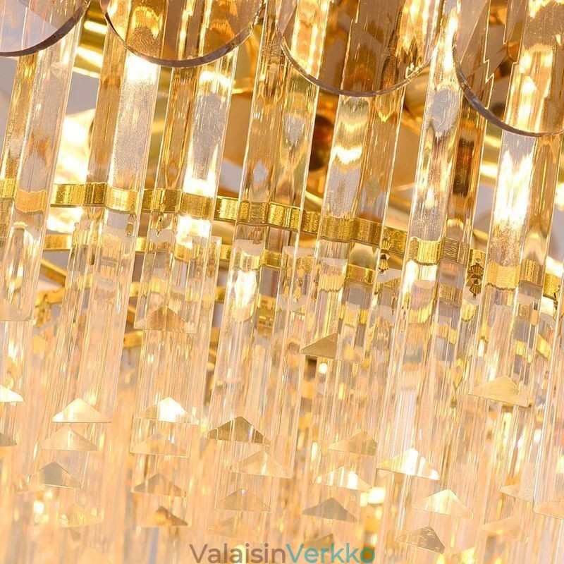 Ylellinen kattovalaisin Crystal Gold kattovalaisin