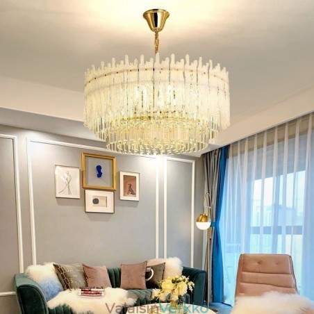 Crystal Pyöreä Coral kattovalaisin riippuvalaisin