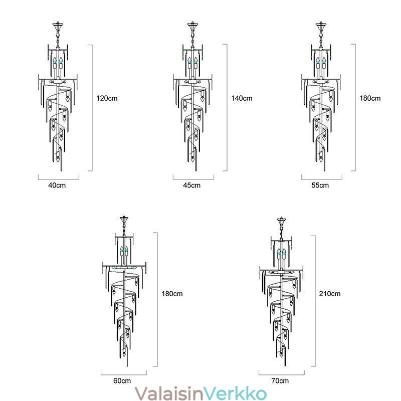 Sparkling riippuvalaisin Suuri kattovalaisin