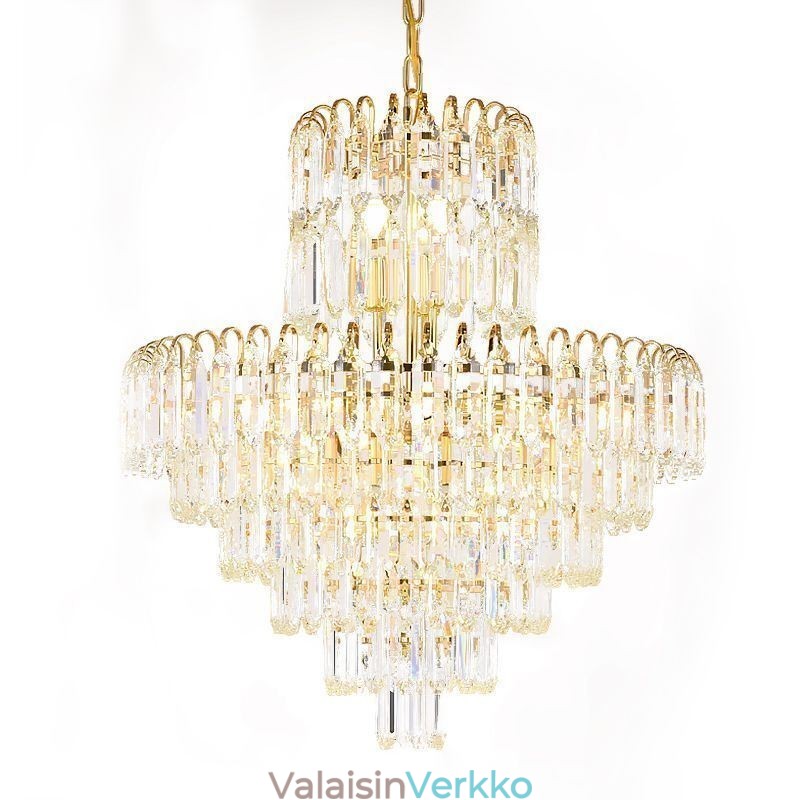 Tyylikäs riippuvalaisin, kristalli pyöreä kattovalaisin