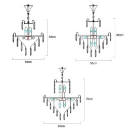 Tyylikäs riippuvalaisin, kristalli pyöreä kattovalaisin
