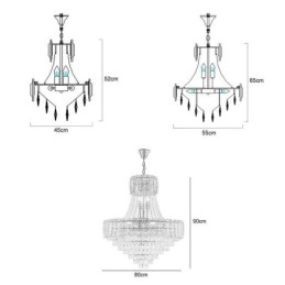 Moderni kristalliriippuvainen pyöreä kattovalaisin