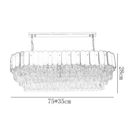 Crystal Pendant Light Ylellinen soikea kattovalaisin