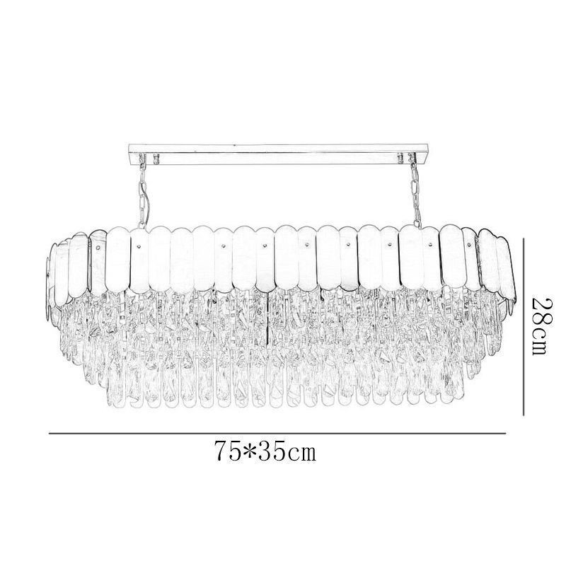 Crystal Pendant Light Ylellinen soikea kattovalaisin