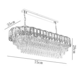 K9 kristalliriippuvalaisin Ylellinen soikea riippuvalaisin