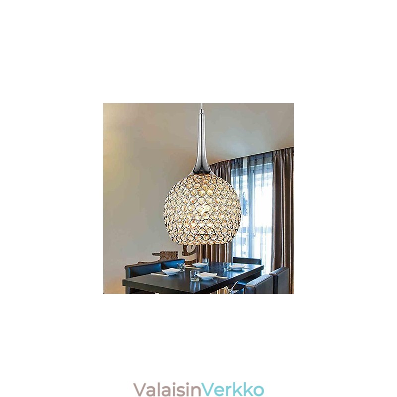 Moderni nykyaikainen kristallikromimetallikattokruunu