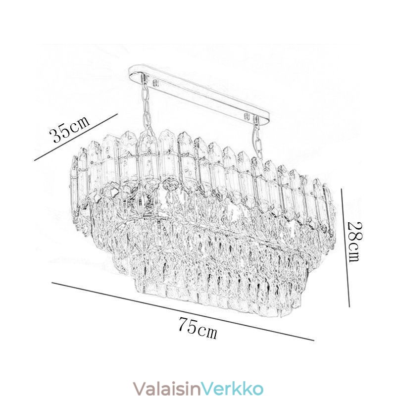 Moderni kristalliriippuvalaisin Ylellinen soikea kattovalaisin