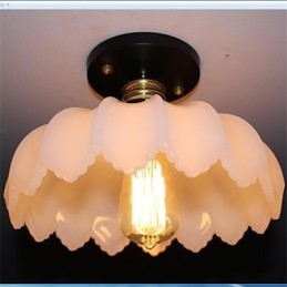 Jäljitelmä Jade Glass Retro 1 Head Lotus kattovalaisin