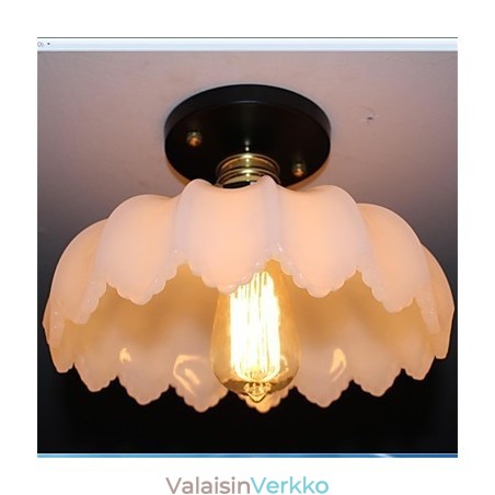 Jäljitelmä Jade Glass Retro 1 Head Lotus kattovalaisin Jäljitelmä Jade Glass Retro 1 Head Lotus kattovalaisin