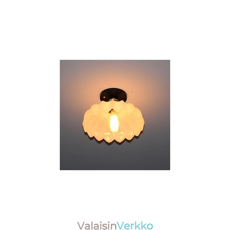 Jäljitelmä Jade Glass Retro 1 Head Lotus kattovalaisin