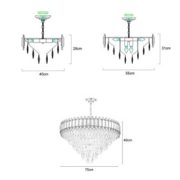 Ylellinen kristalliriippuvalaisin pyöreä kattovalaistus