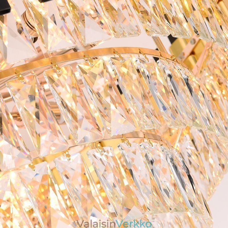 Ylellinen kristalliriippuvalaisin pyöreä kattovalaistus