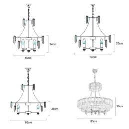 Valkoinen kristalliriippuvalaisin Moderni kattovalaisimet riippuvalaisimet