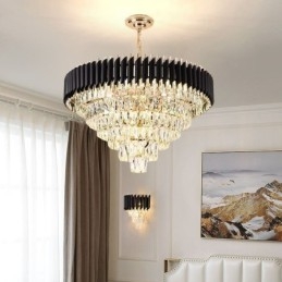 Ylellinen kristalliriippuvalaisin kattovalaisin 6 9 12 valot