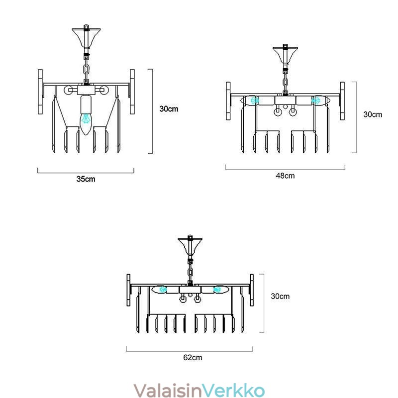 Upea kattovalaisin K9 Crystal kattovalaisin