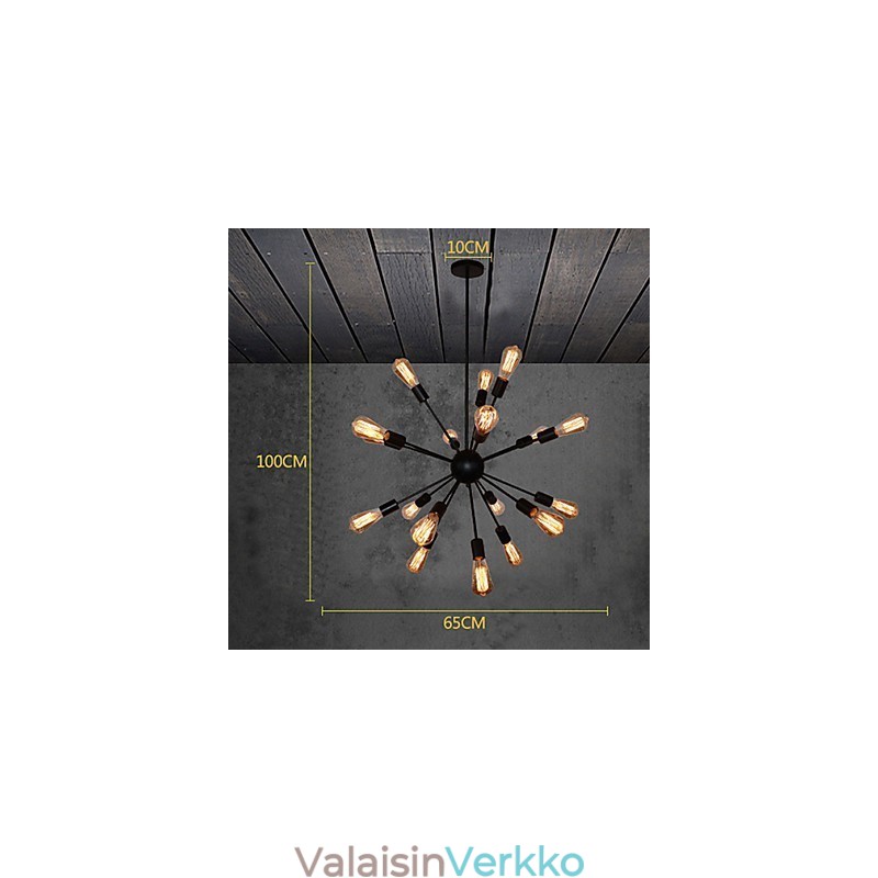 Country Designers antiikki messinki-metallikattokruunu