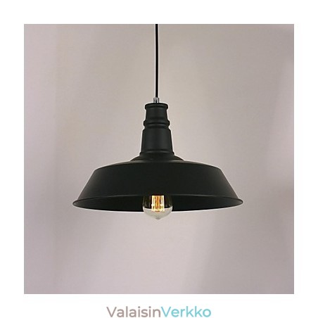 Musta moderni riippuvalaisin pyöreässä lampunvarjostimessa Musta moderni riippuvalaisin pyöreässä lampunvarjostimessa