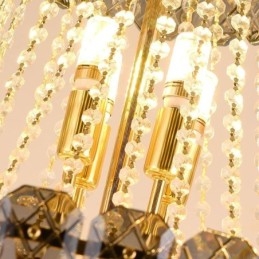 Moderni tyylikäs kristalliriippuvalaisin kartiomainen kattovalaisin