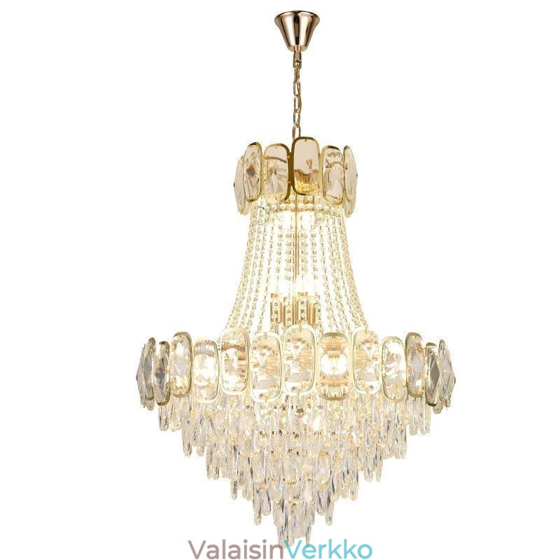 Moderni kristalliriippuvainen pyöreä kattovalaisin