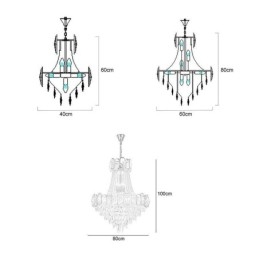 Moderni kristalliriippuvainen pyöreä kattovalaisin