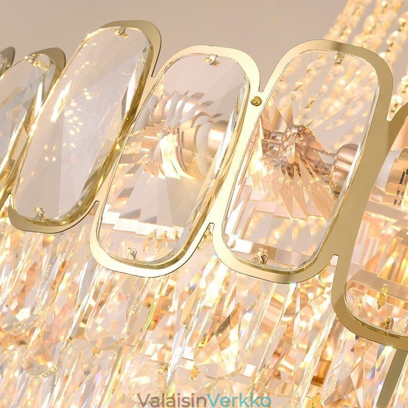 Moderni kristalliriippuvainen pyöreä kattovalaisin