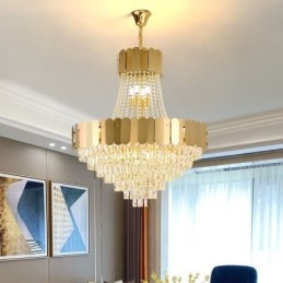 Moderni Crystal Gold K9 riippuva kattovalaisin