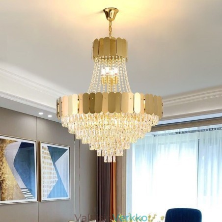 Moderni Crystal Gold K9 riippuva kattovalaisin Moderni Crystal Gold K9 riippuva kattovalaisin