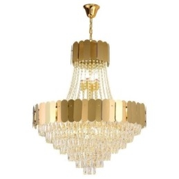 Moderni Crystal Gold K9 riippuva kattovalaisin