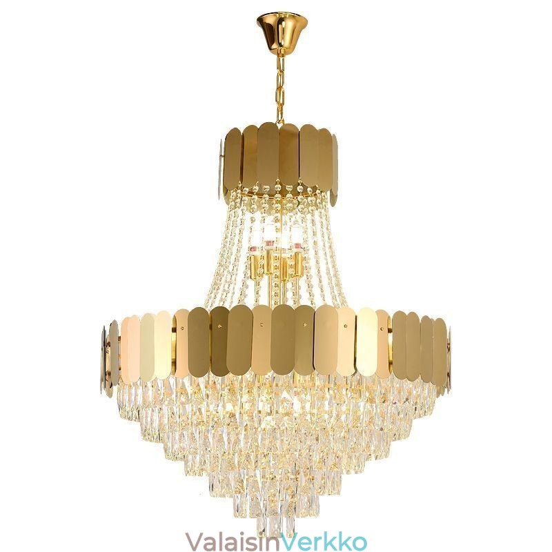 Moderni Crystal Gold K9 riippuva kattovalaisin