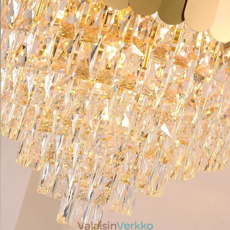 Moderni Crystal Gold K9 riippuva kattovalaisin