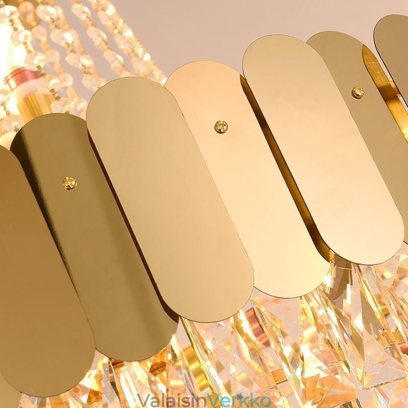 Moderni Crystal Gold K9 riippuva kattovalaisin